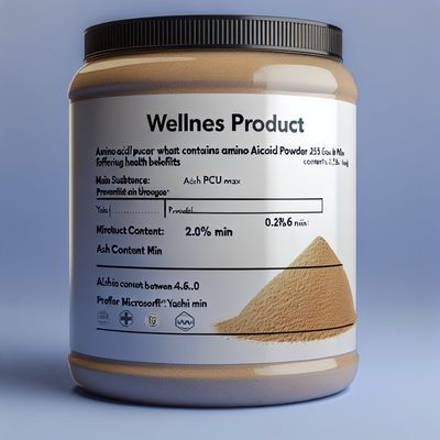 خميرة 25 وحدة تشكيل مستعمرة/غرام كحد أقصى مسحوق الأحماض الأمينية لتحقيق توازن مثالي لدرجة الحموضة 4.0-6.0 وفوائد صحية رماد 0.2% كحد أدنى