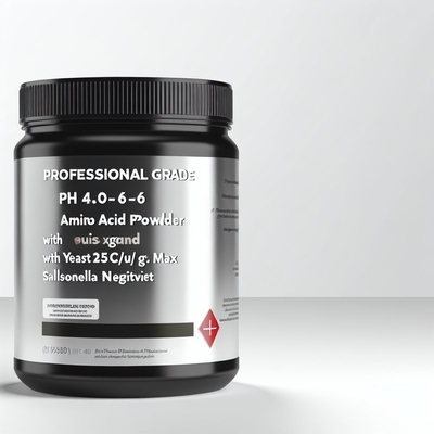 pH 4.0-6.0 مسحوق الأحماض الأمينية مع الخميرة 25CFU/g Max Salmonella Negative Professional Grade
