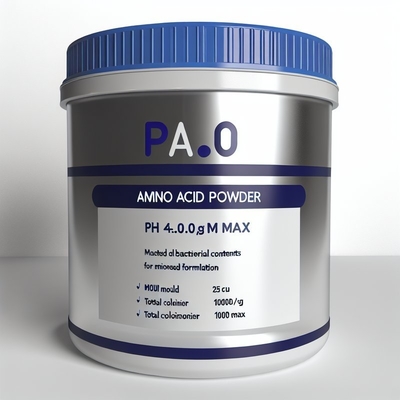 pH 4.0-6.0 مسحوق الأحماض الأمينية مع العفن 25CFU/g Max Total Colonier 1000CFU/g Max
